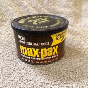 Vintage Max-Pax Coffee Filters Rings Tin